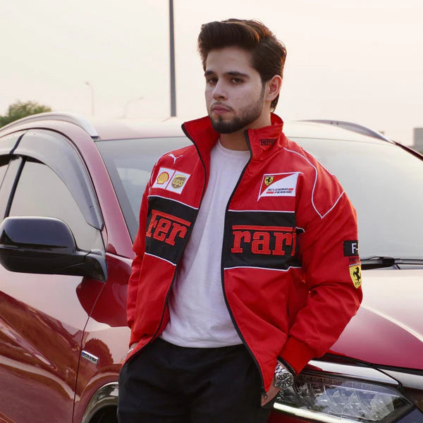 Red Ferrari Jacket β Racing Style Streetwear