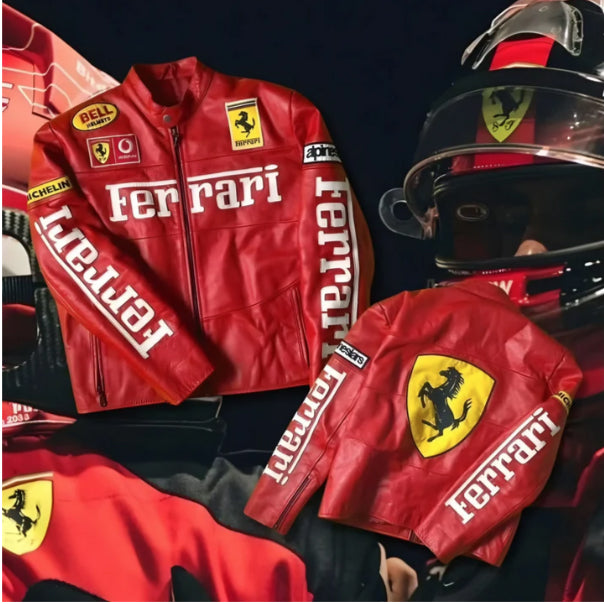 Red Racing Leather Jacket