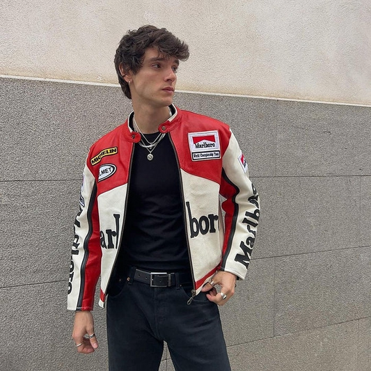 Vintage Racing Pure Leather Jacket