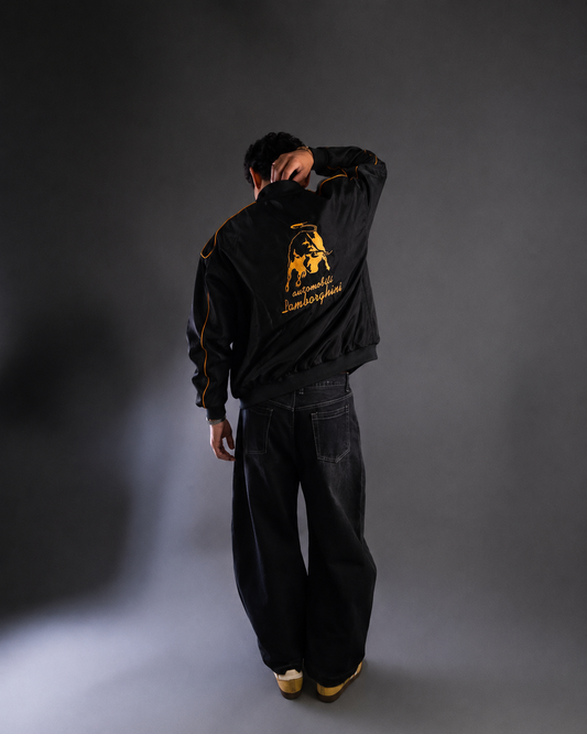 Midnight Lamborghini Racing Jacket – Premium Streetwear Edition