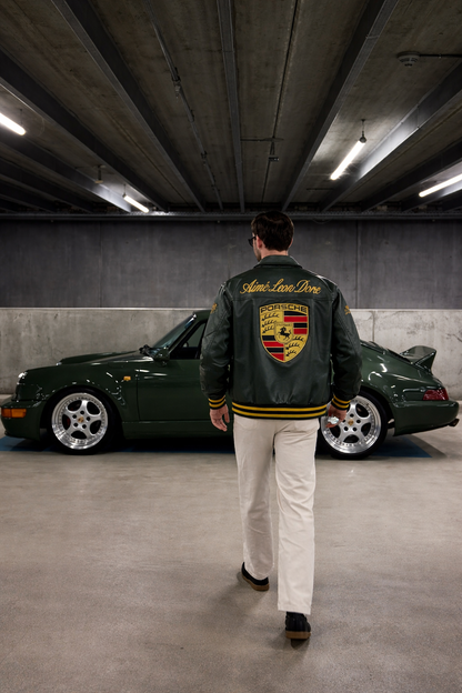 Porsche 993 Leather Jacket – Racing Streetwear Icon