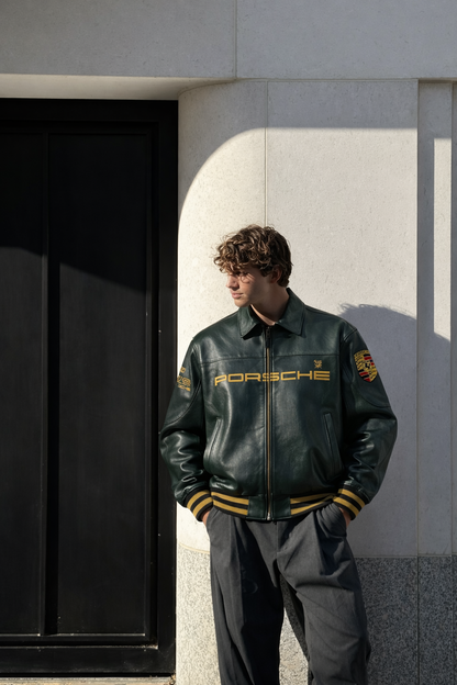 Porsche 993 Leather Jacket – Racing Streetwear Icon