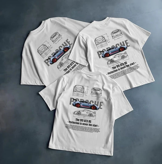 Men’s Porsche 911 GT3 RS Printed T-Shirt – Stylish Racing Design