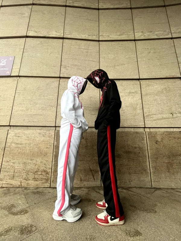 Couple Spider Web Tracksuit – Matching Streetwear Set
