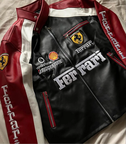 Ferrari F1 Leather Jacket – Iconic Motorsport Style