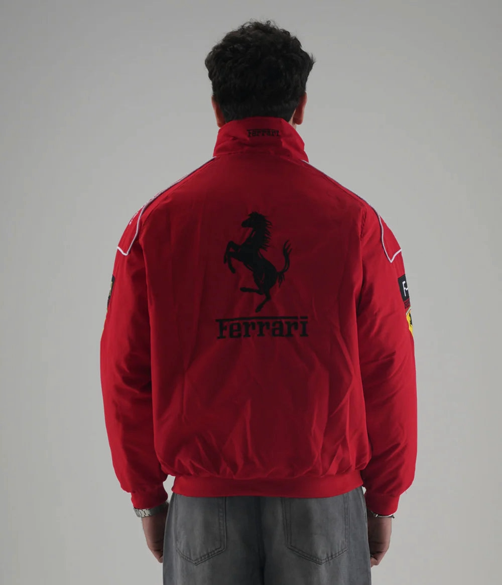 Red Ferrari Racing Jacket – Premium Motorsport Style