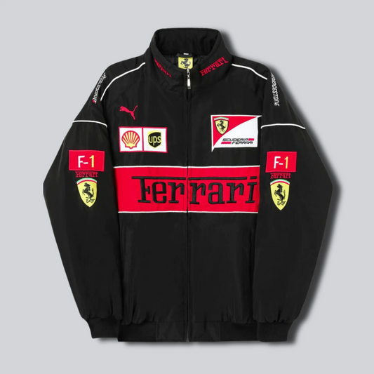 Ferrari Premium Turbo Racer Jacket – Black | Lumor Clothing