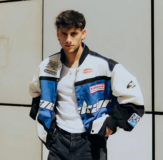 BlackAir Racing Jacket – Oversized Streetwear Motorsport Style