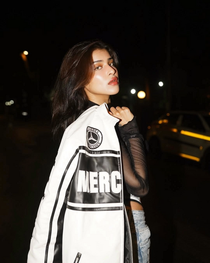 Mercedes Racing Jacket – Premium Leather Edition