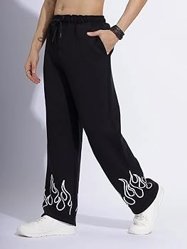Flame Baggy Pants – Bold Streetwear Statement