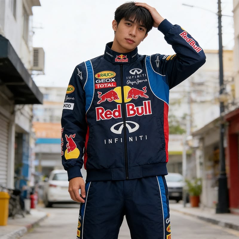 Red Bull Racing Track Jacket – Premium Motorsport Streetwear