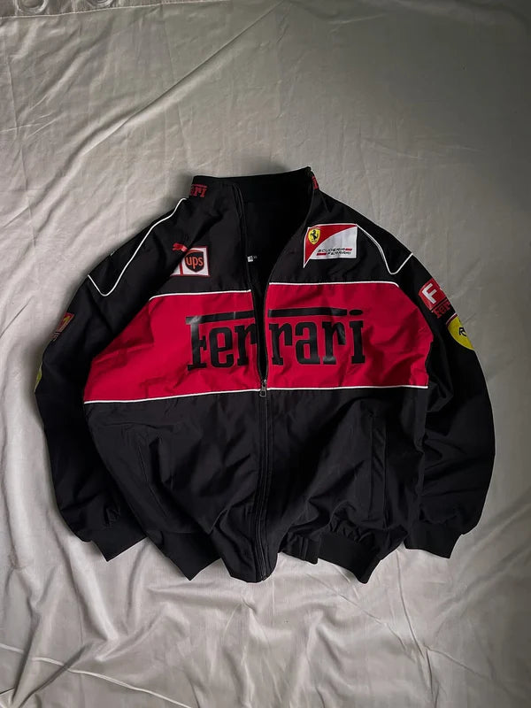 Black & Red Streetwear Jacket – Lightweight Urban Style