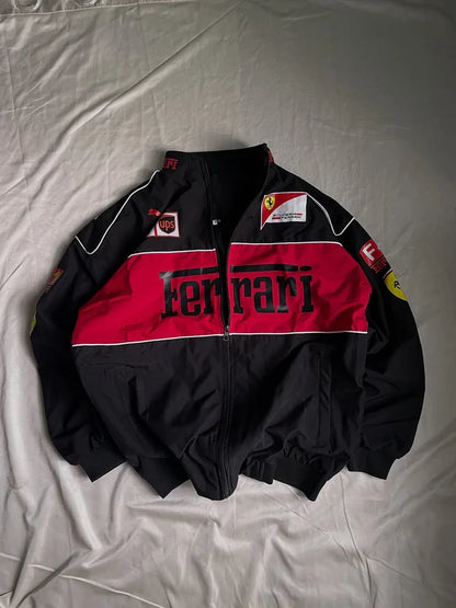 Black & Red Streetwear Jacket – Lightweight Urban Style